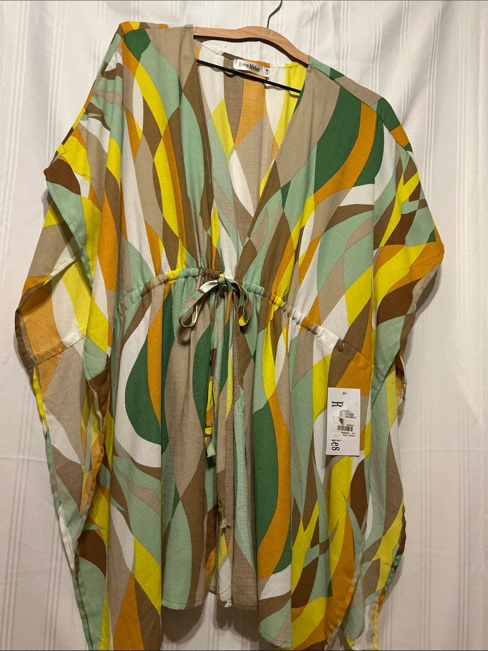 Roommates Multicolor Wavy Print Drawstring Tunic - Picture 2 of 4